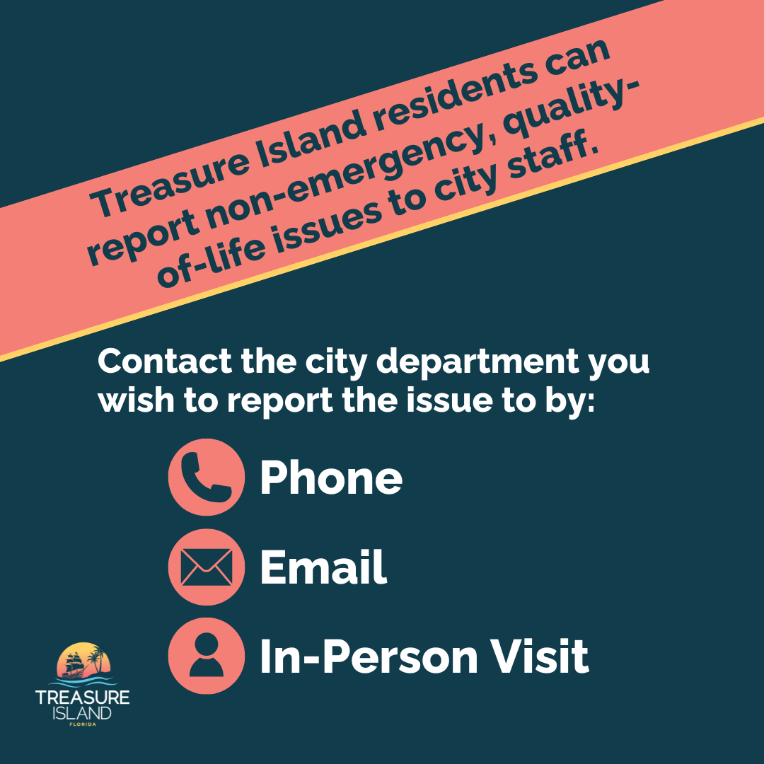 How to report a non-emergency issue. Call the city department, email or phone.