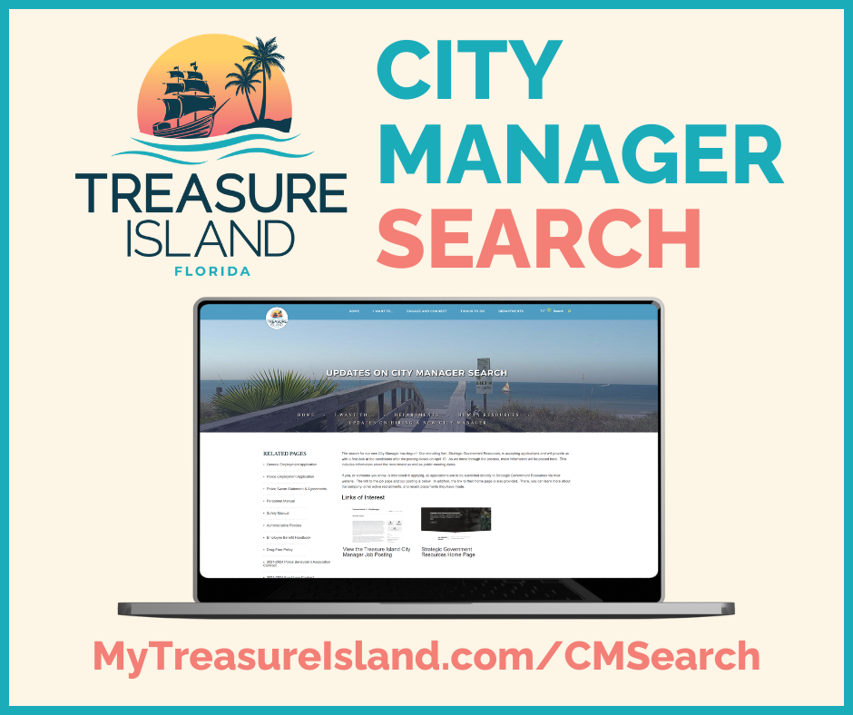 City Manager search visit mytreasureisland.com/cmsearch