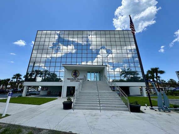 Front steps and door of City Hall