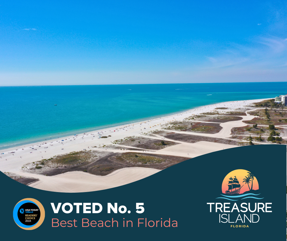 Treasure Island Beach ranked number 5 Best Beach in Florida