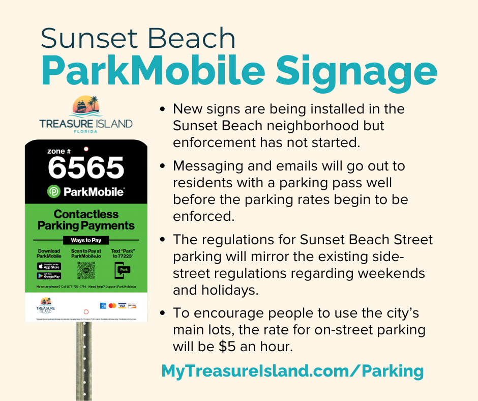 Sunset Beach ParkMobile signage