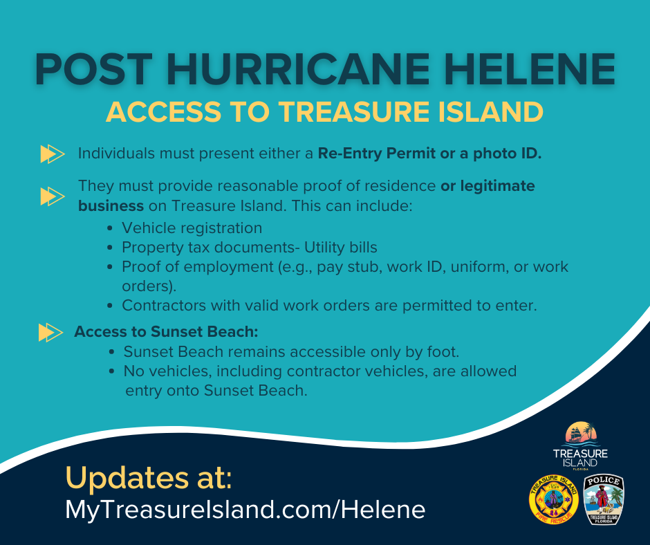 Treasure Island Access Update