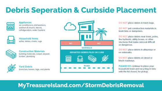 Debris seperations and curbside placement