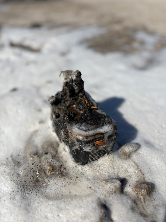 Lithium-ion battery burned