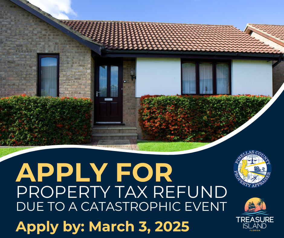 Apply for a property tax refund if you substained damage in hurricanes