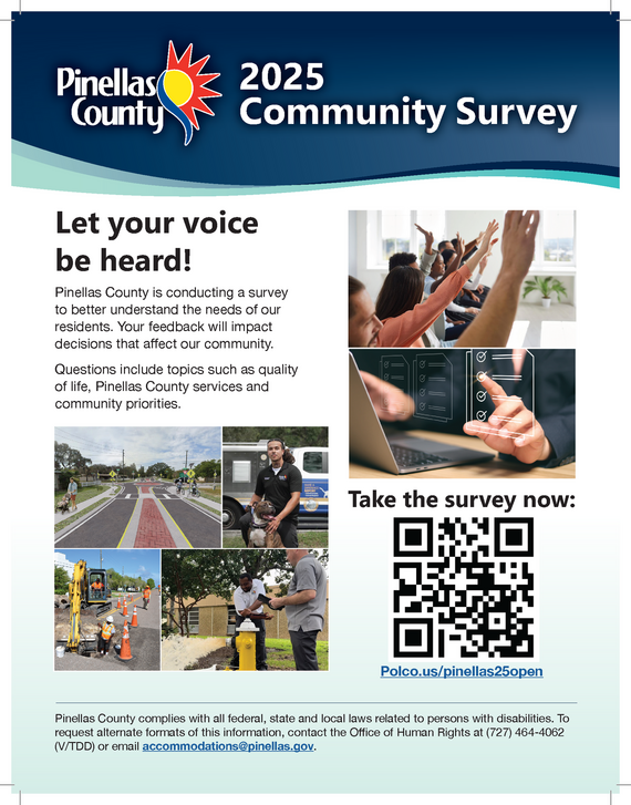 Take the Pinellas County 2025 Community Suvey at Polco.us/pinellas25open