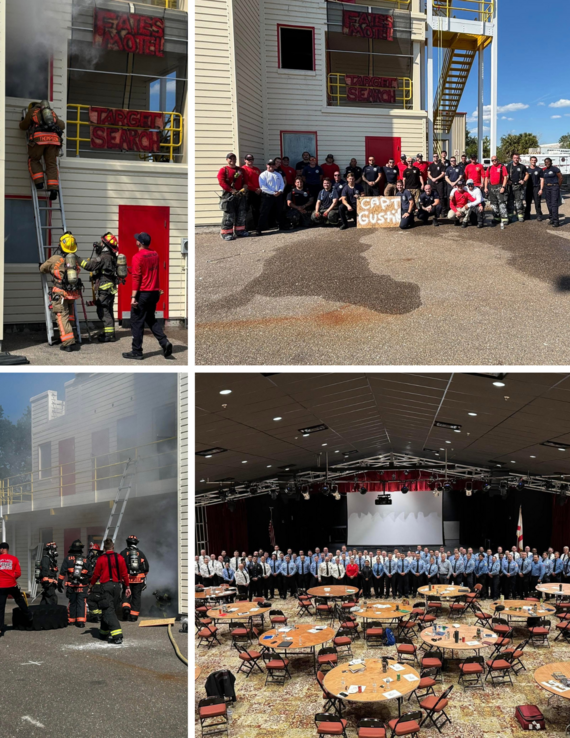 Treasure Island Fire Rescue conduting Pinellas County fire training collage