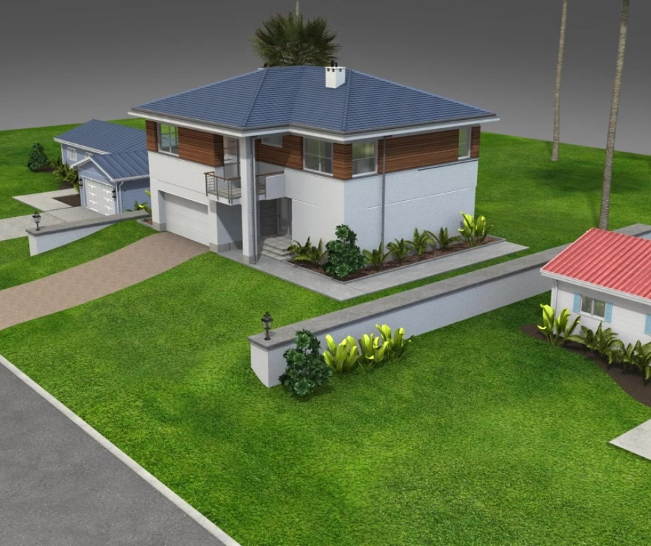 Picture of house being raised with fill