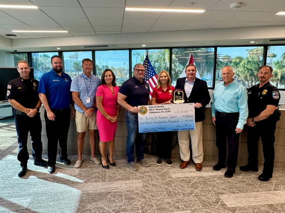 Florida State Representative Linda Chaney formally presented a ceremonial check in the amount of $1.5 million to the City of Treasure Island