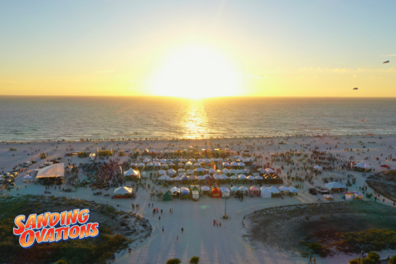 Aerial shots of the 2024 Sanding Ovations Festival