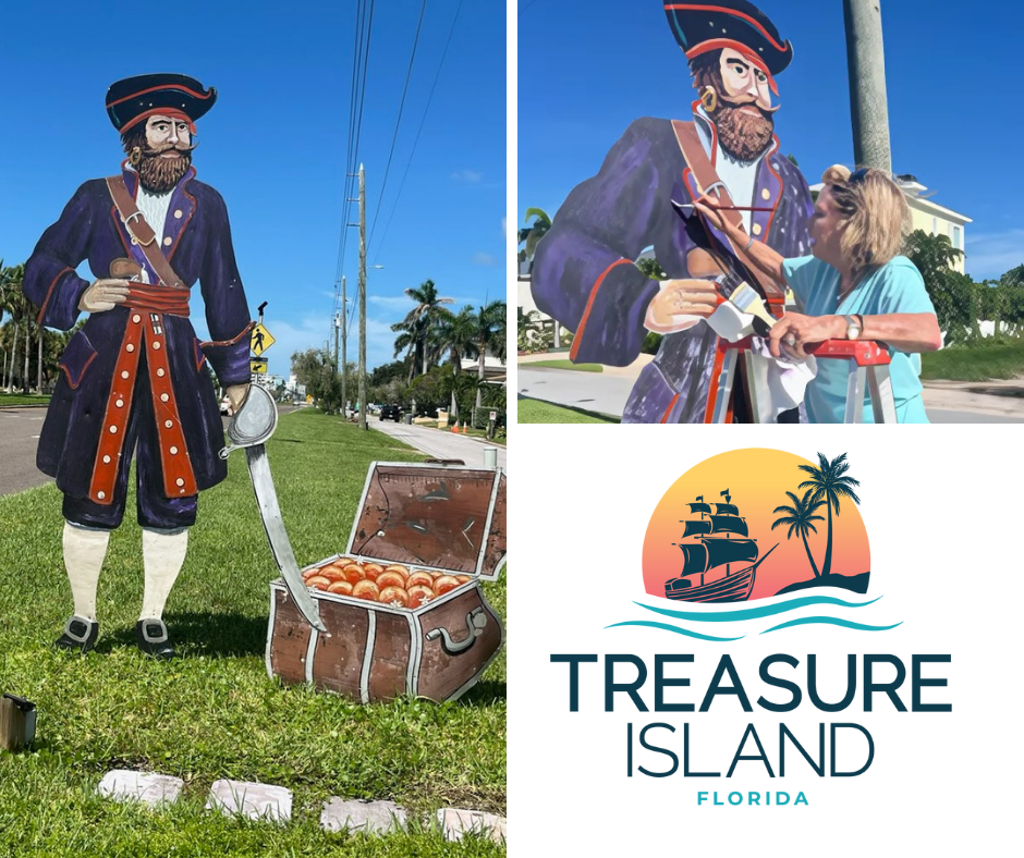 Causeway pirate being painted