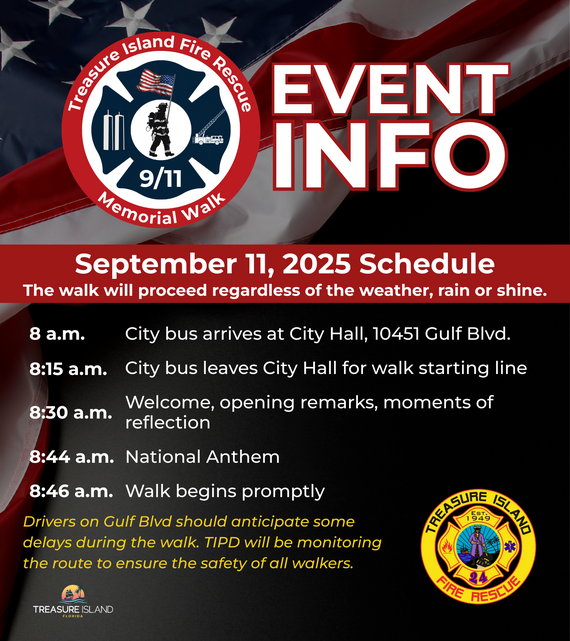 9-11 Memorial Walk Schedule