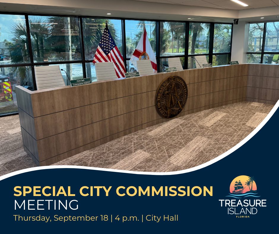 Special City Commission Meeting on September 18 at 4 p.m. in Commission Chambers