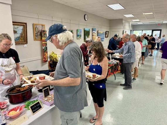 People in line at Chili Cook-Off