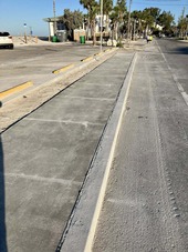 New sidewalk along the Tern parking lot on Sunset Beach