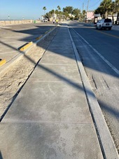 New sidewalk along the Tern parking lot on Sunset Beach