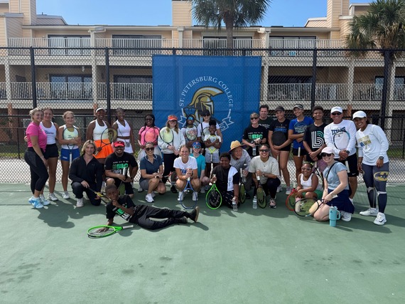 Big Brothers Big Sisters Tennis Tournament Team post for pictures