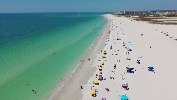Aerial of Treasure Island Beach