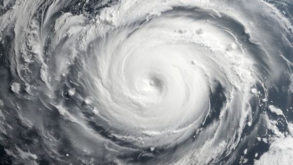 Satellite image of a hurricane