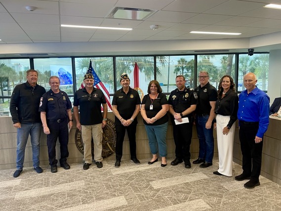 Check presentation to parks and recreation, police, fire and commission