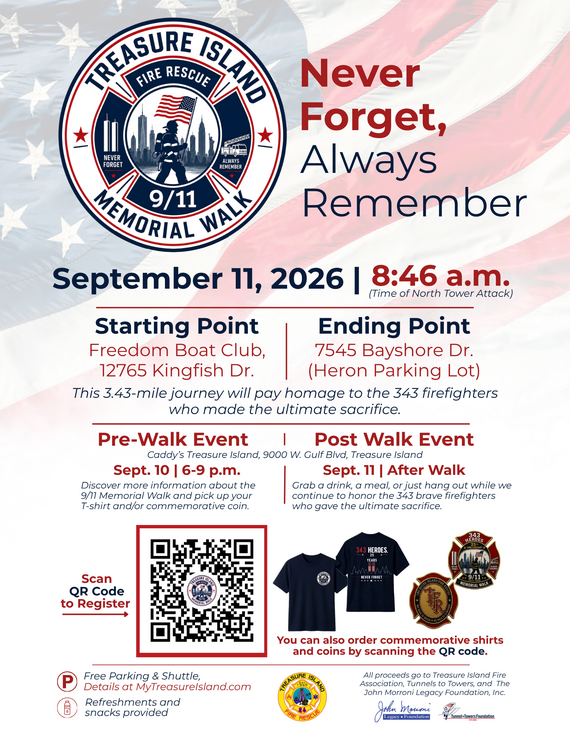 Treasure Island Fire Rescue 9-11 Memorial Walk Flyer