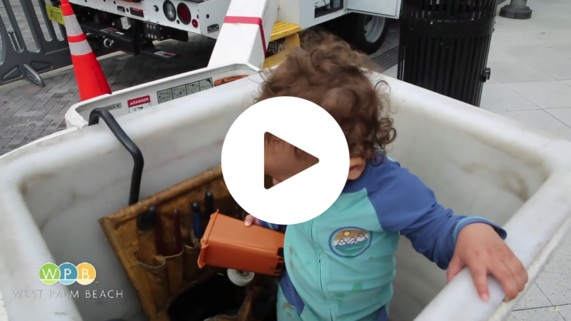 Kids have Fun at 'Touch a Truck' Outside Mandel Public Library