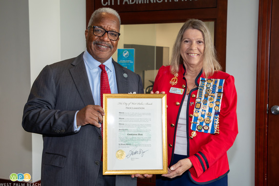 Constitution week photo Mayor and Guest