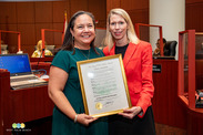 Michelle Oyola McGovern and City Commissioner Christy Fox - a