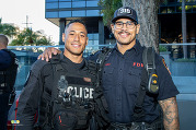 WPB PD Ofc. Nelson Caceres, with his brother, NYFD Miguel Caceres, Engine Company 315 - a
