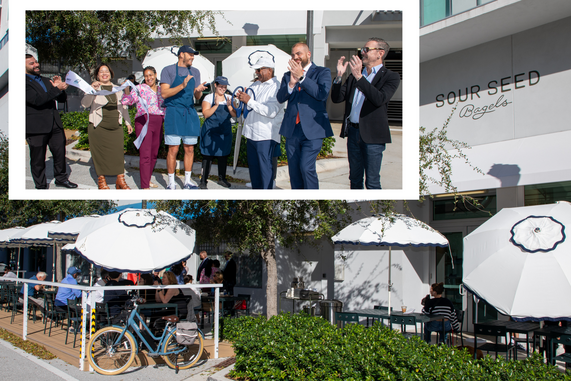 Sour Seed Bagels Ribbon Cutting