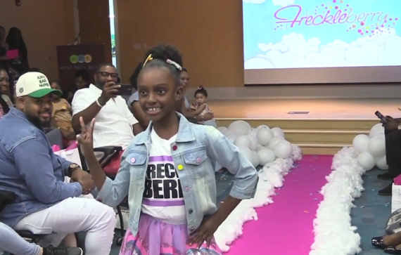 children's fashion show at the library, Freckleberry