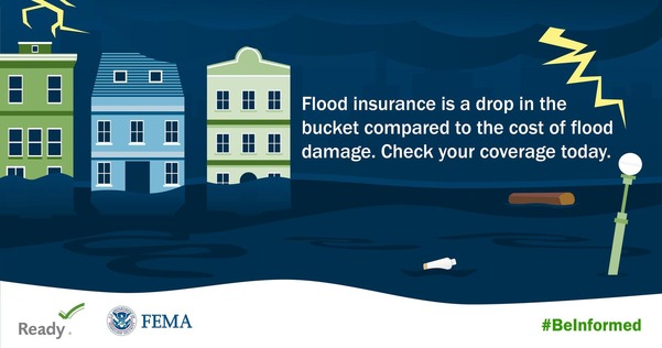 Flood insurance coverage. FEMA graphic.