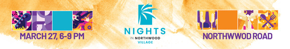 Nights in Northwood Village next Friday, March 27, 2026 from 6 – 9 p.m. - promo graphic 