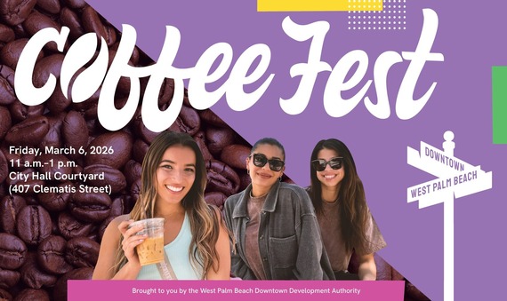 DowntownWPB Coffee Fest takes over City Hall Courtyard on Friday, March 6 from 11 a.m.–1 p.m.