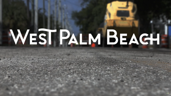 West Palm Beach screenshot of remilling road work