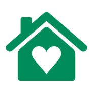 Icon of home and heart 