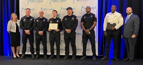 Group Photo on stage at West Palm Beach Recognized for Excellence in Safety