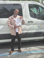 Marcus McCoy man in front of bus