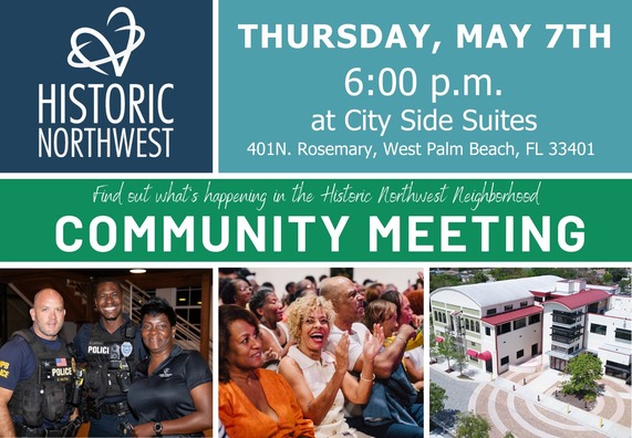 Thursday May 7th from 6:00–8:00 p.m. at City Side Suites - Historic Northwest Community Outreach Meeting