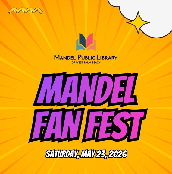 Mandel Fan Fest Promo graphic with date Saturday, May 23, 2026 at Mandel Public Library 