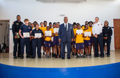 Junior Alerts graduation August 2026 group photo with Mayor Keith James 