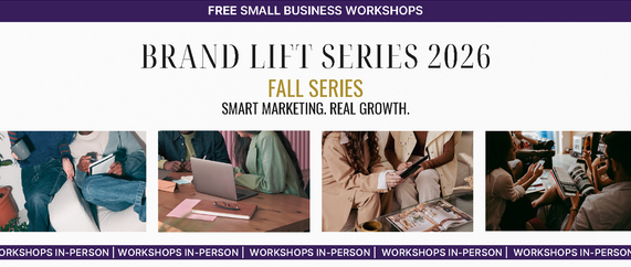  Promo graphic: City of West Palm Beach Brings Back Free Brand Lift Series for Small Businesses, details in caption