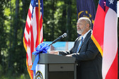CEMA Director Dennis Jones addresses the public at groundbreaking of Chatham County's new Multi Agency Public Safety Facility