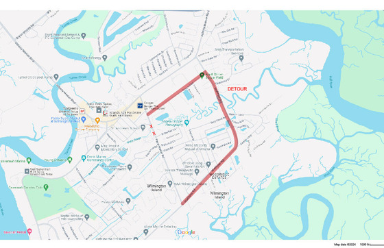Detour map Penn Waller