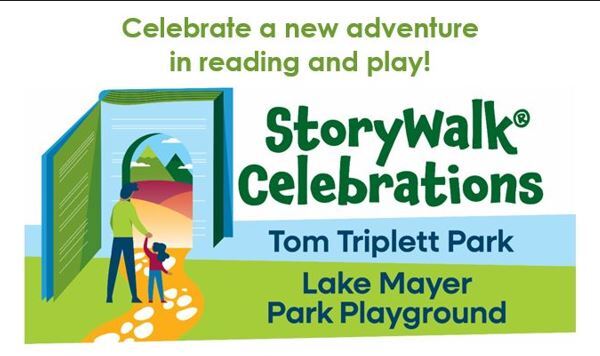 Graphic for Library and Parks new program, StoryWalks