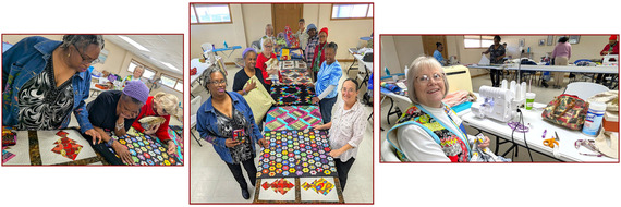 sampler of images of women's quilting group