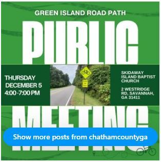 public meeting notice graphic from Chatham County instagram