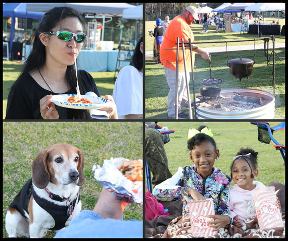 Food & fun at Movie Night and Night Market in the park