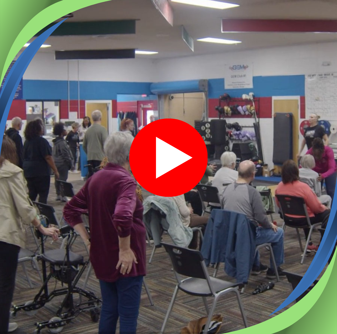 A group of people dancing