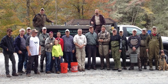 Trout stocking crew